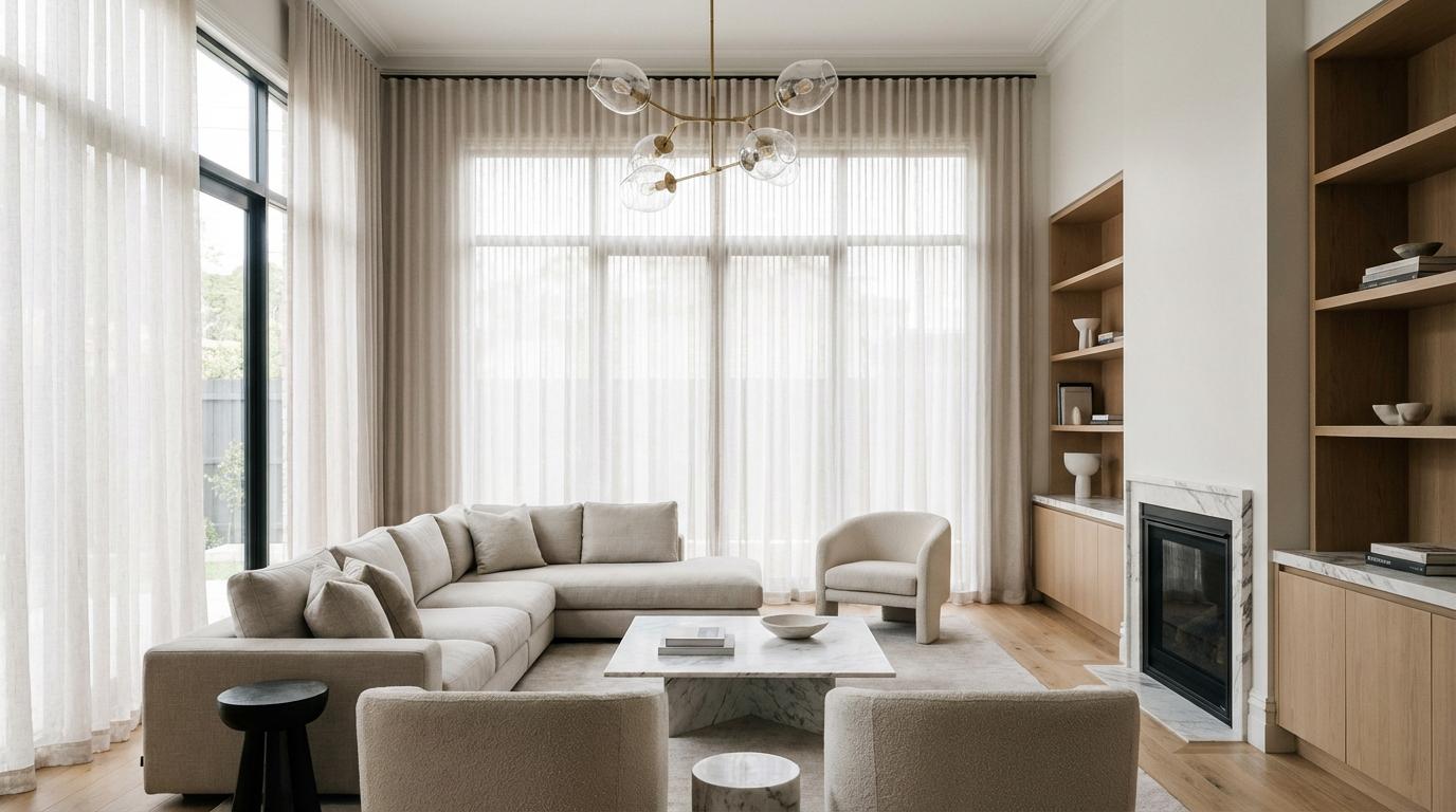 Completed interior design project — contemporary living space