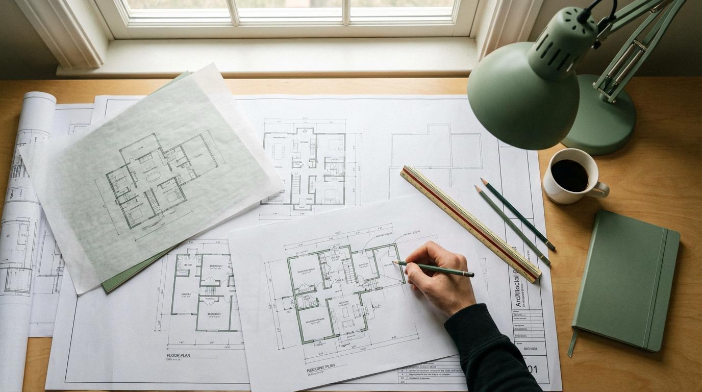 Architectural floor plans and spatial analysis